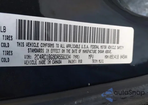 2013 Chrysler Town & Country Touring from USA, damaged, VIN 2C4RC1BG9DR556334